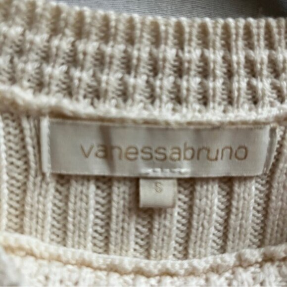 Vanessa Bruno cable knit 100% wool crew neck sweater Sz S - Picture 5 of 8